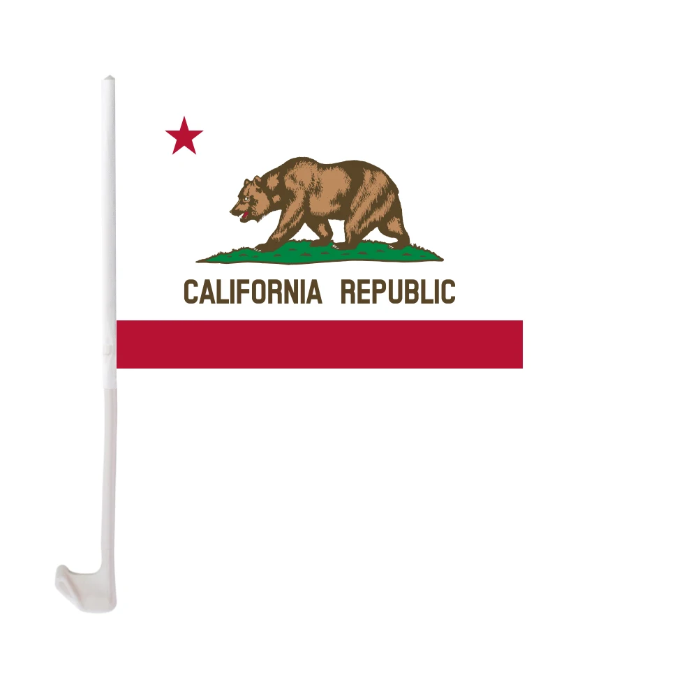 12x18 Inches Polyester Printing Custom Burkina Faso Car Window Flag With Holder