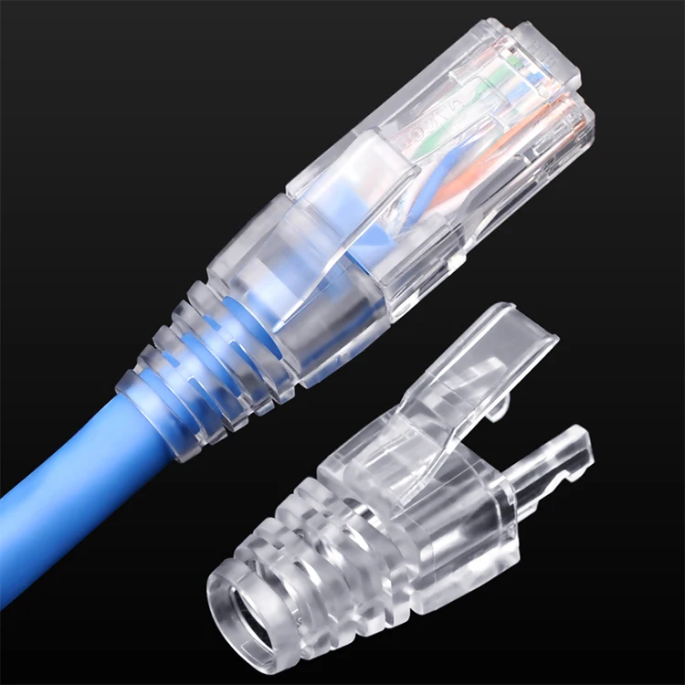  Высококачественная Сетевая вилка Ethernet Ez Utp Cat5e Cat6 прозрачная крышка для разъема