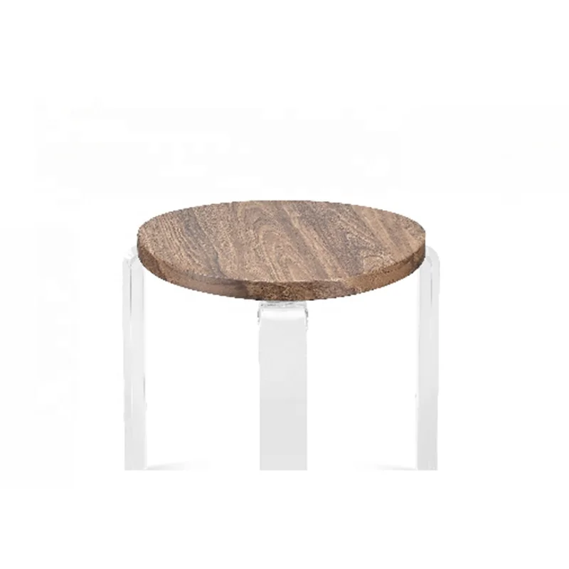 2024 New Style Oval Side Table End Table for Apartment Minimalist Mesa De Acrilico Clear Acrylic Home Furniture Modern