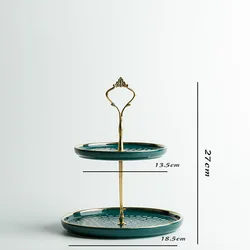 3 tier colorful ceramic plate dessert plates for wedding 2 level party plate