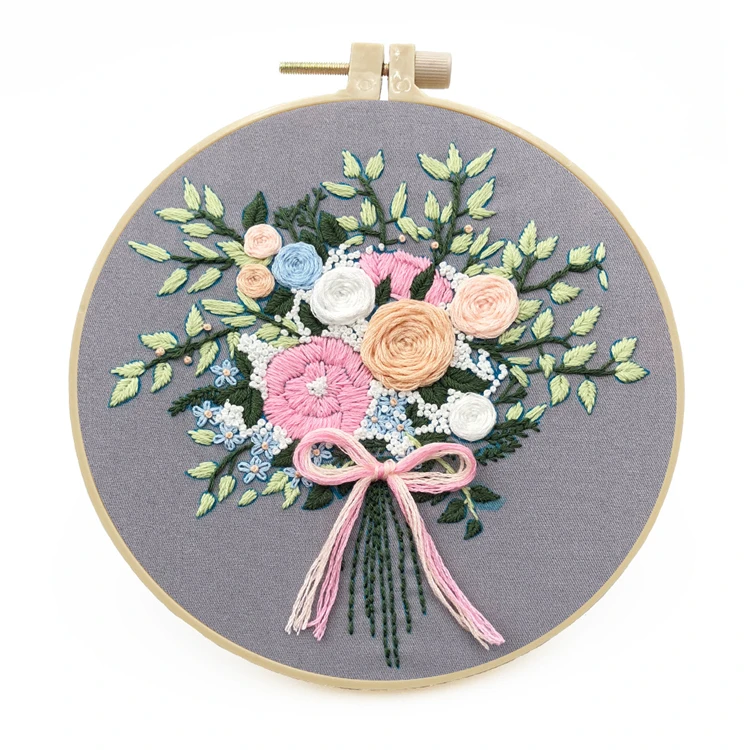 Creative Diy Floral European Style Embroidery Material Package Hand Embroidery Cross Stitch