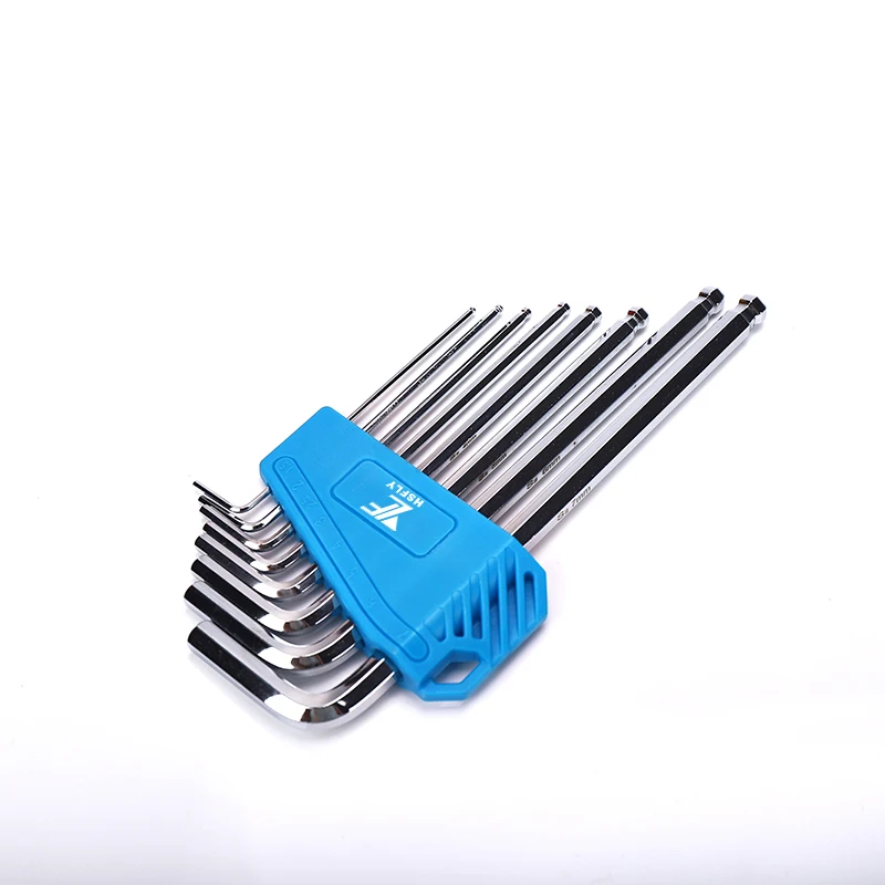 Medium length S2 hex key wrench set t handle torque wrench ball end allen wrench