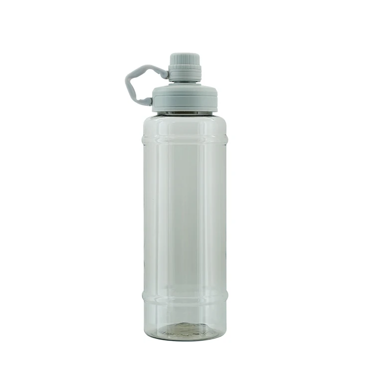 Large capacity portable clear disposable customized logo plastic sport drinking water bottle