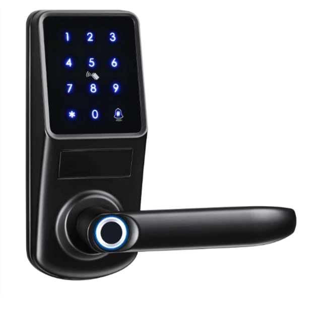 Wholesale Custom Electronic Digital Smart Password Fingerprint App Hotel Door Lock with Key for Entrance Front Door