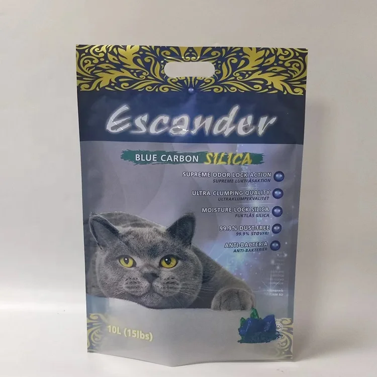 Custom Printed plastic pet dog food packaging, cat litter sand bags 2l 5l 6l 7l 10l  Cat Litter Packaging Bag