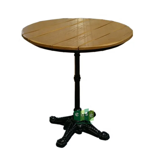 (E9601) Black powder coated cast iron bistro table bases for restaurant