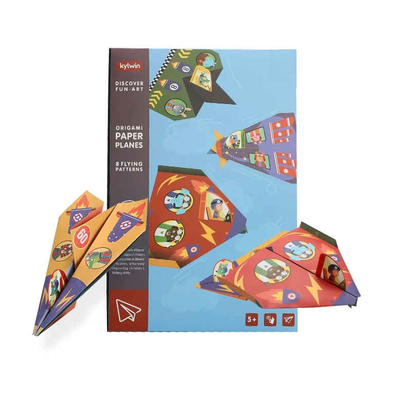 
RTS Educational diy Handmade Discover fun art Toys DIY Paper Plane Kids Assembly Origami Toys 