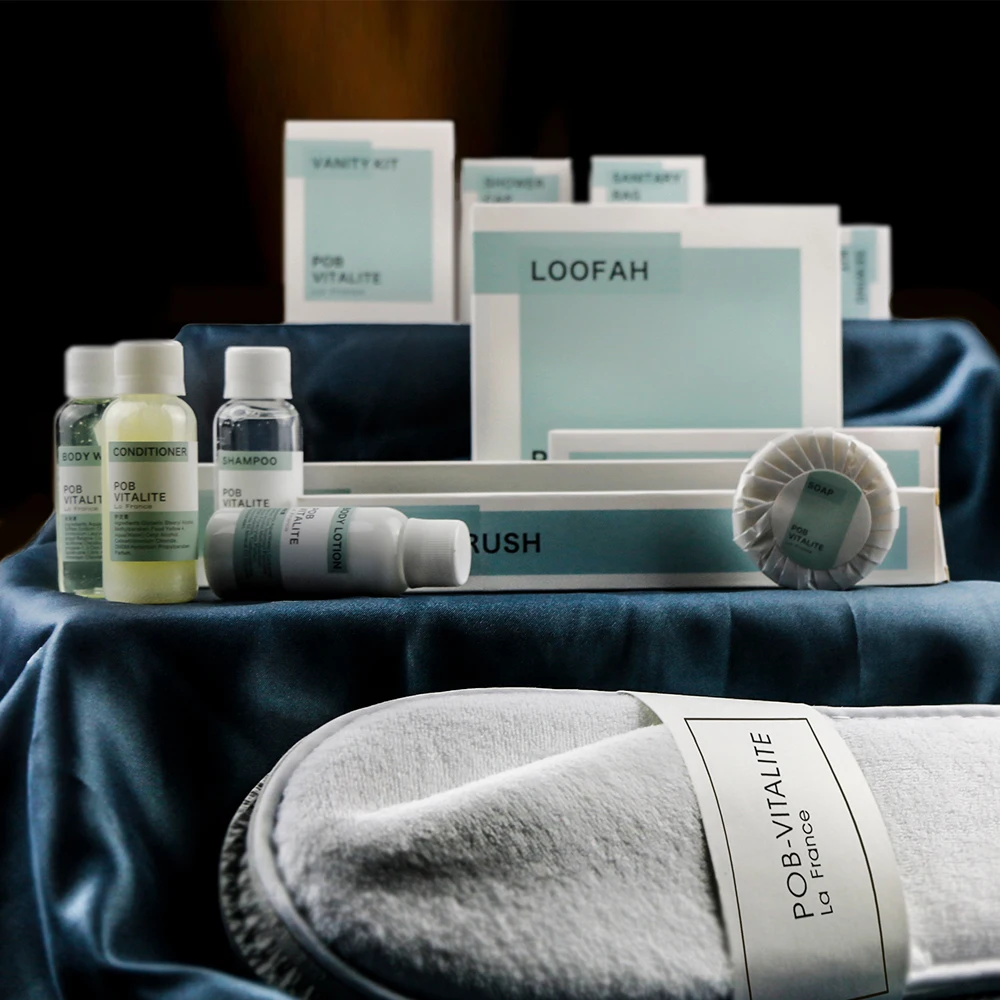 Hot-Selling Eco-Friendly Disposable Toiletries Set with Customized Carton Packaging For Hotel Supplies