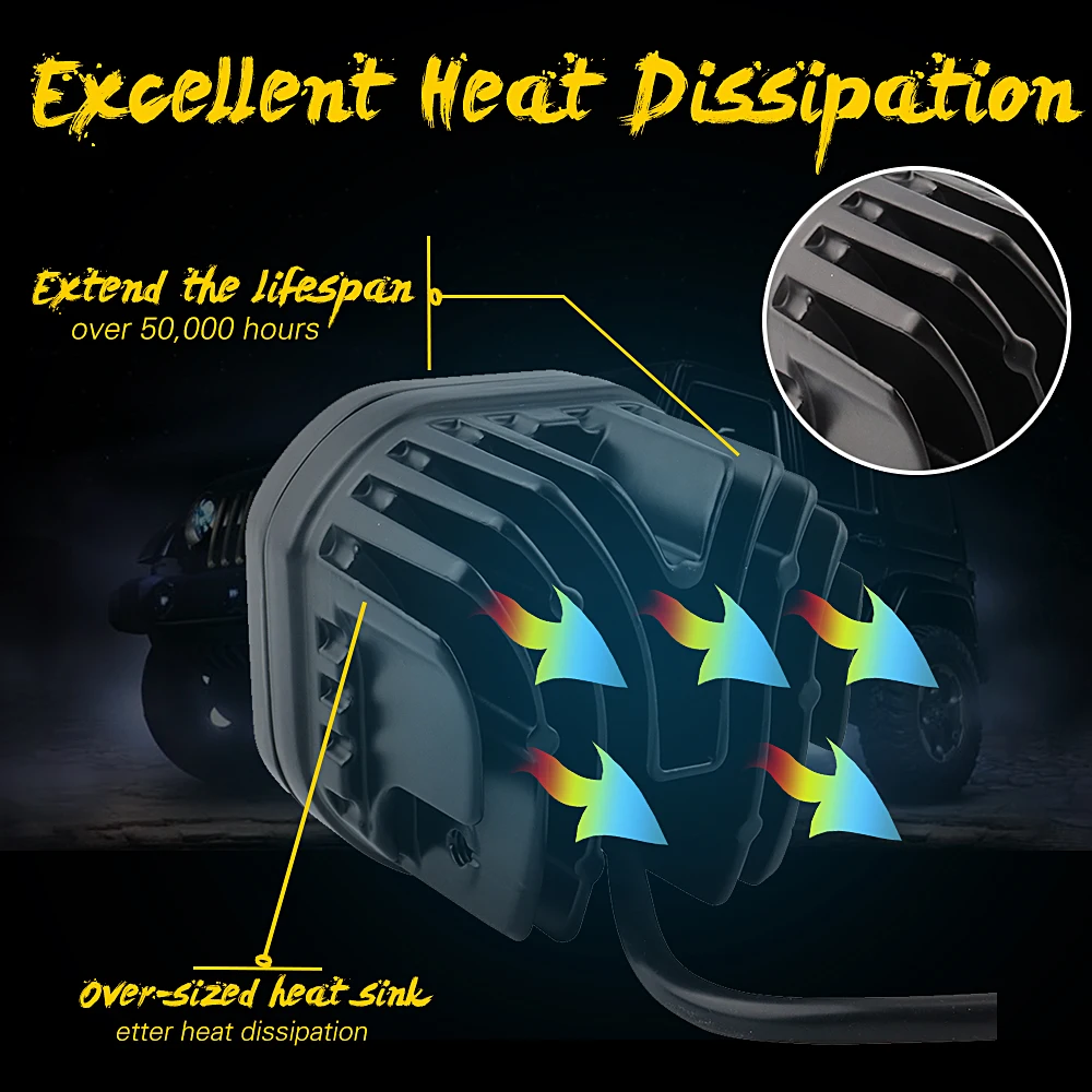 Dual Color mini driving light led auxiliary fog lamp 5d projector round 3 inch 40w led pods light