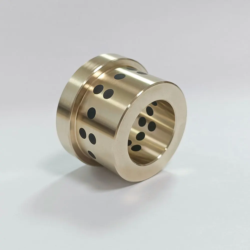 CNC Customized Wear-resistant Brass Sliding Graphite Copper Bushes Self-lubricating Graphite Copper Sleeve