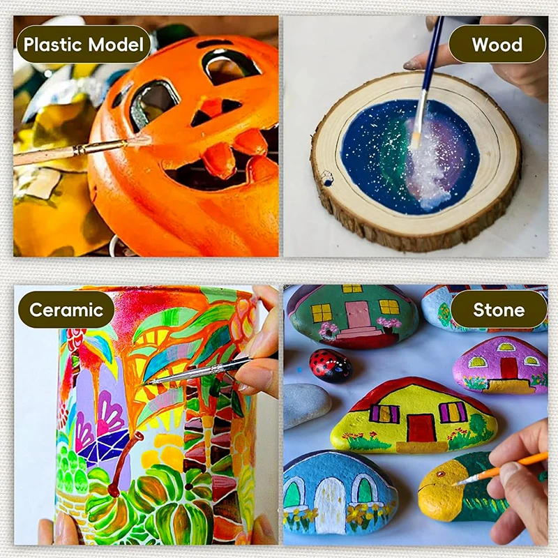 10PCS 16OZ Acrylic Painting  Bottles Premium for Artists Beginners Adults on Canvas Rocks Wood Ceramic Fabric Acrylic Paint Set
