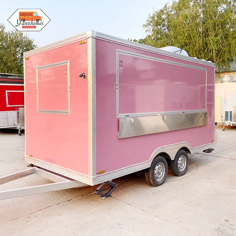 Wholesale Price Food Truck With Full Kitchen Hotdog Cart Mobile Food Ice Cream Cart With Freezer