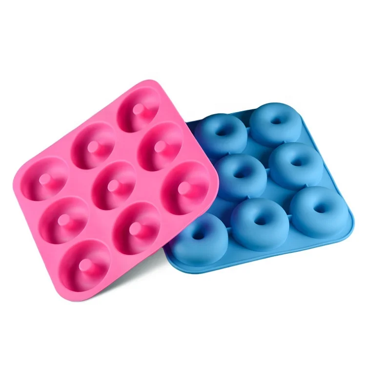China Supply Custom Donut Mold 6/9 Pan Donut Silicone Mold Baking Molds for Donuts