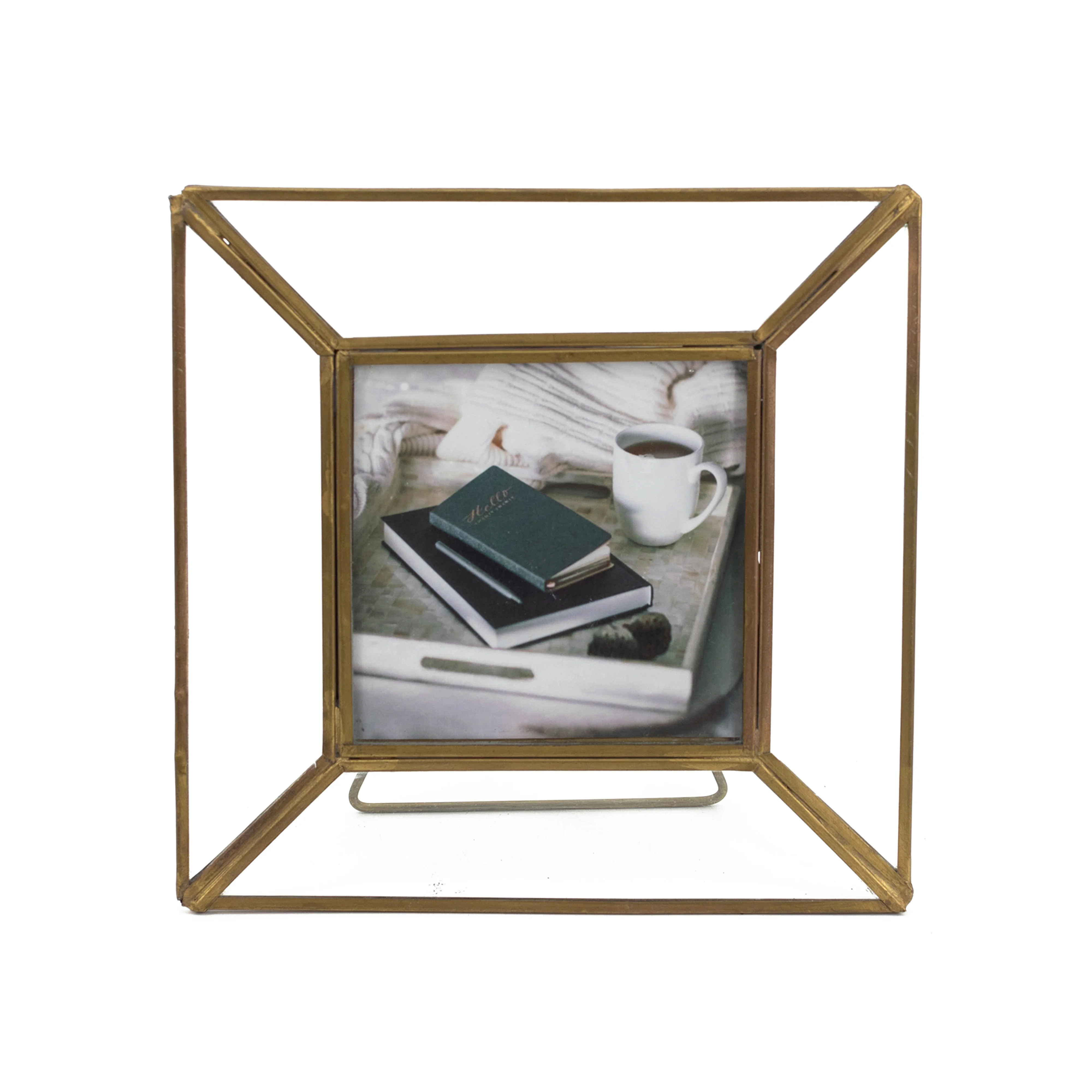 Home Furnishing Personality Creative Decoration Iron Art Geometric Metal Three-Dimensional Picture Photo Frame