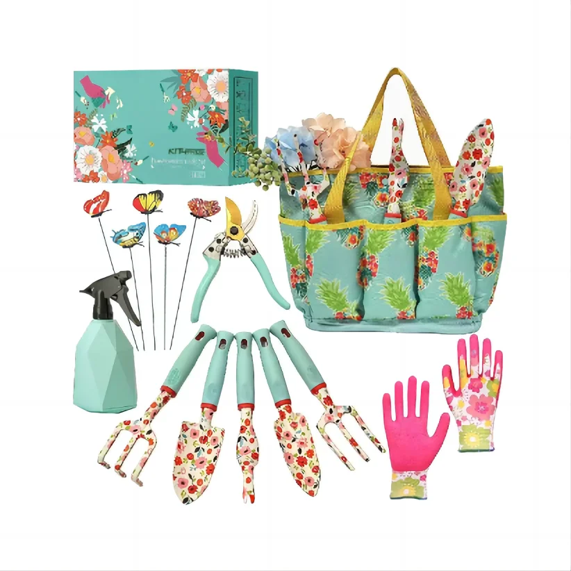 Multi-function 11 piece Gardening Ladies and Kids Garden Set flower gardening tools kit