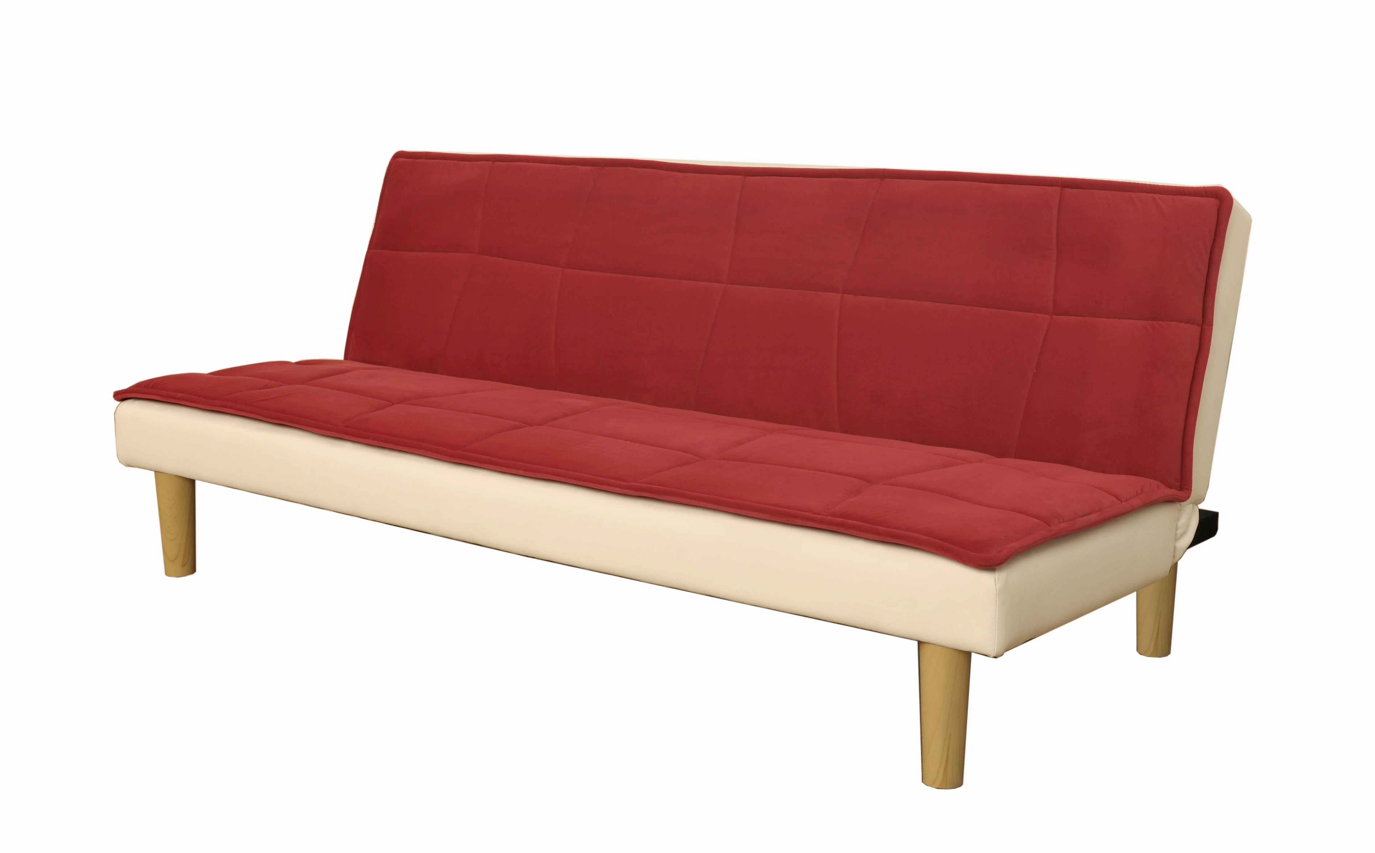 Nisco Living room furniture Best Choice Products PU Leather Convertible Futon Sofa Bed with memory foam