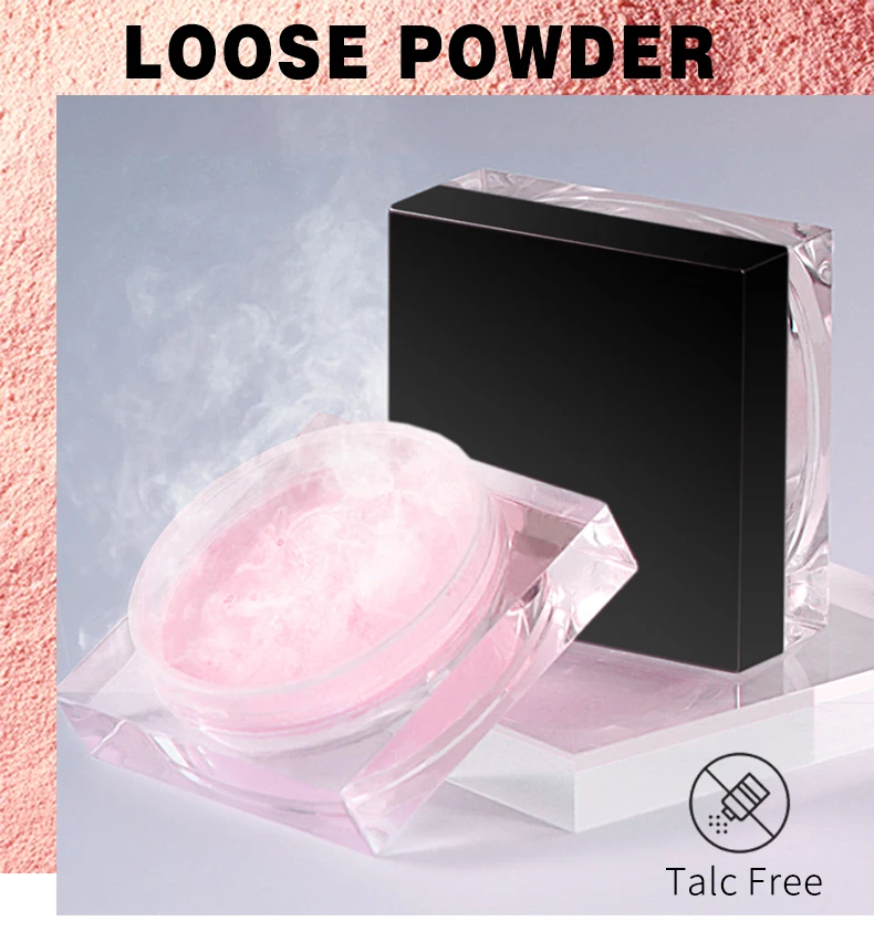 Cosmetic facial loose setting powder keep makeup all day waterproof matte shimmer face loose powder
