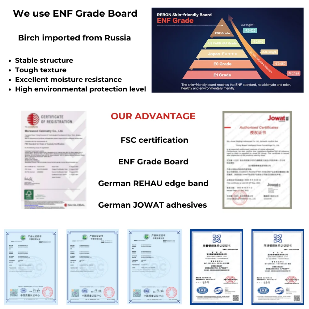 Modern Custom Solid Wood Bedroom Wardrobe Furniture with Glass Door and Slide System Oak Finish Walk-in Kitchen Cabinets
