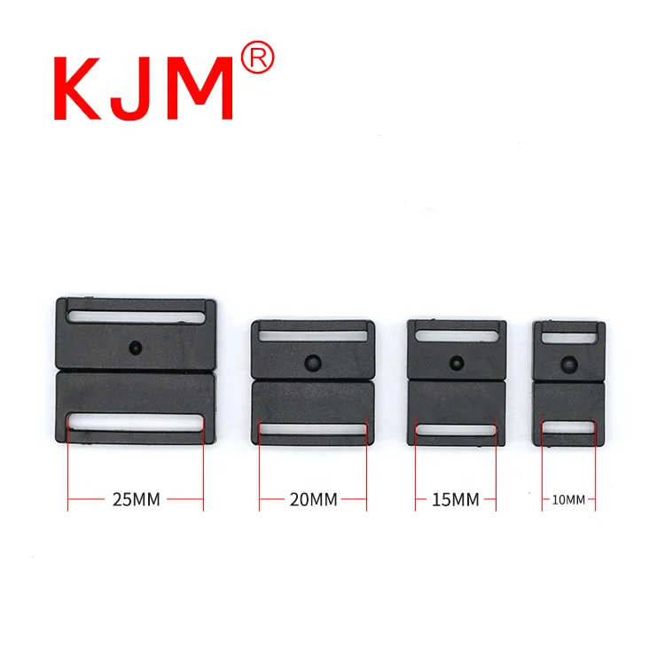 KJM китайская фабрика рабочие карты пластиковые Pom черные быстросъемные застежки замок шнурок безопасности отстегивающаяся пряжка зажим для удостоверения