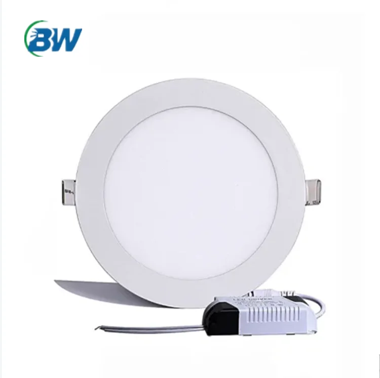 2023 AC85-265V Novelty Ultrathin 18w  Round Led Panel Lights Ceiling Downlights Recessed Surround White Shell LED Driver