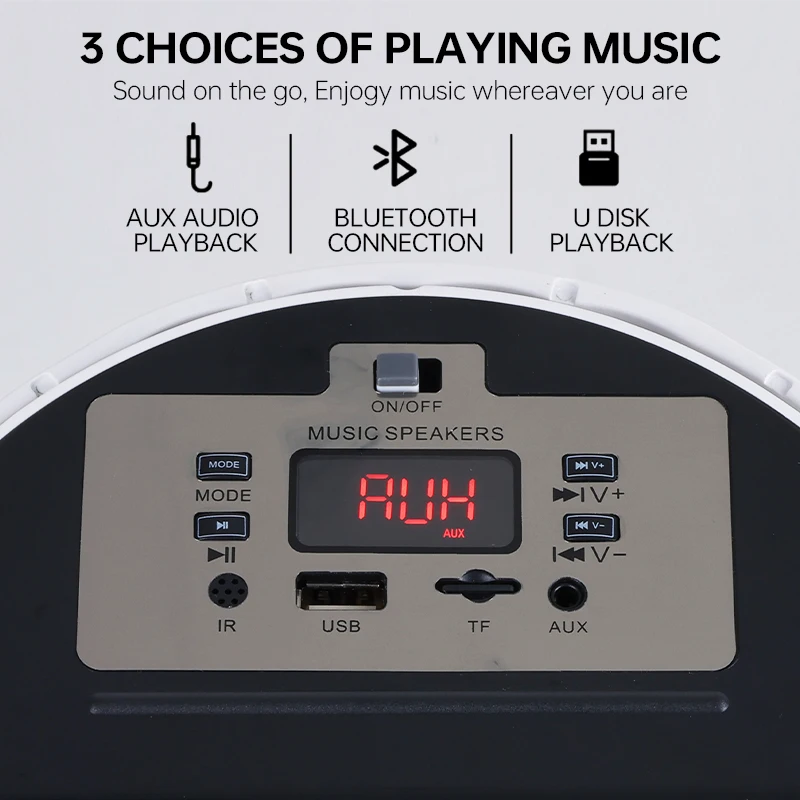 Портативная 450 Вт солнечная панель электростанция с Bluetooth-динамиком FM-радио Беспроводное зарядное устройство ЕС штекер Flashlight-220V переменного тока Генератор