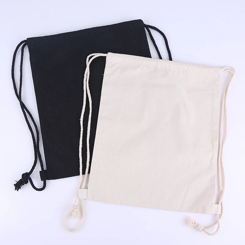 Wholesale Cheap Best Dust Bags Blank Cotton canvas drawstring bag backpack with logo
