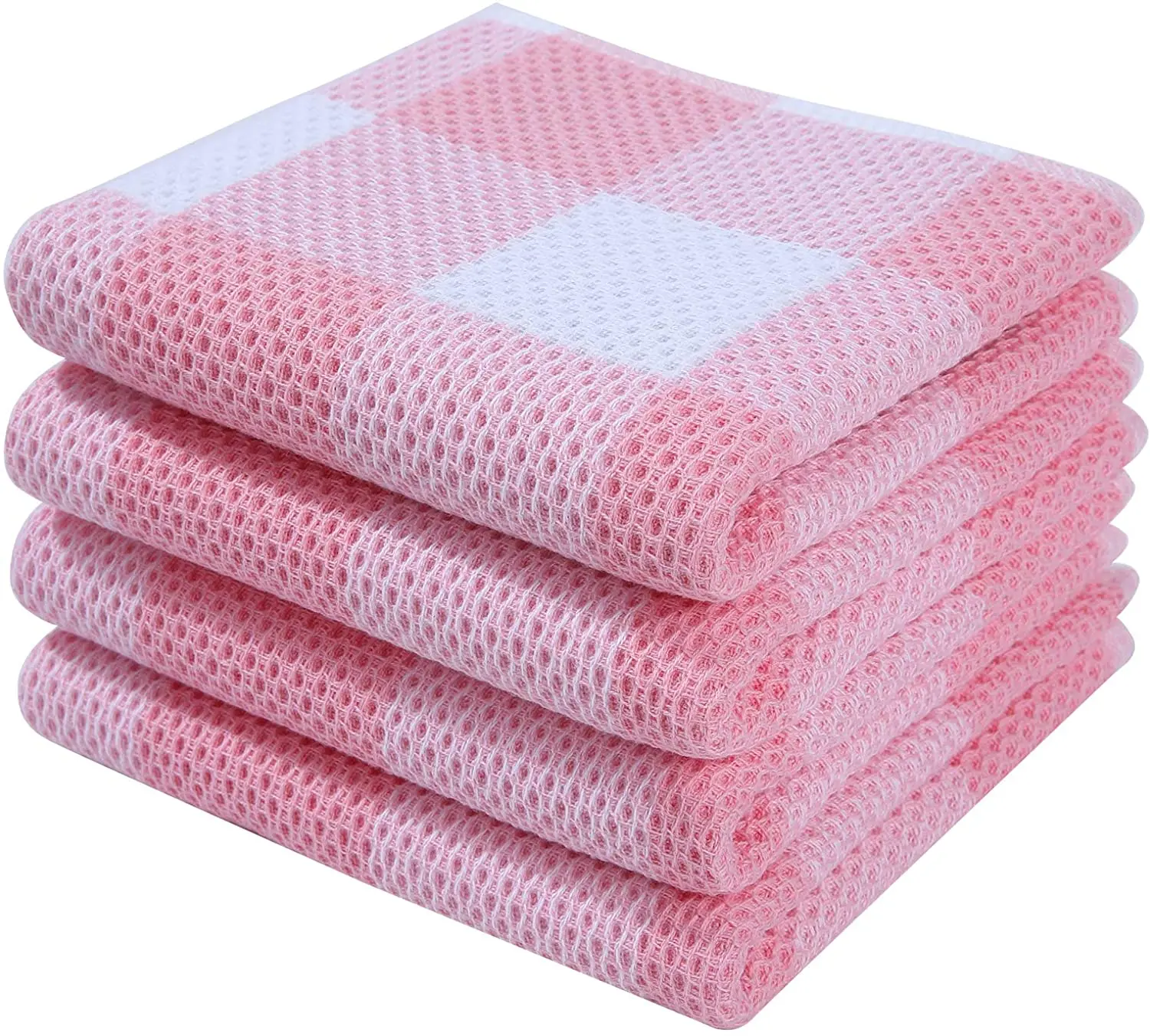 Amazon hot sale waffle weave towel high quality absorbent and easy to clean waffle organic cotton towels durable dish towels