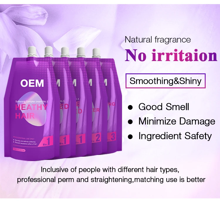 OEM Professional Smoothing Protein Strength Elasticity and Shape Cold Hot Perm Permanent Straightening Cream