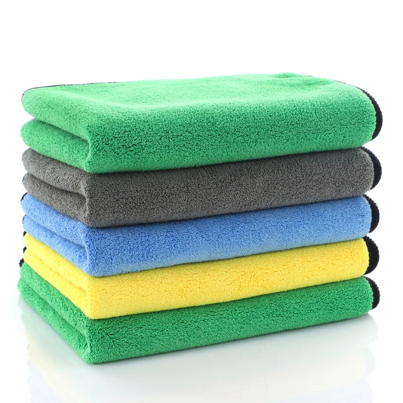Coral Fleece Car Care Detailing Cleaning Cloth Towel 500gsm Edgeless Plush Microfiber Car Wash Polishing Drying Towel