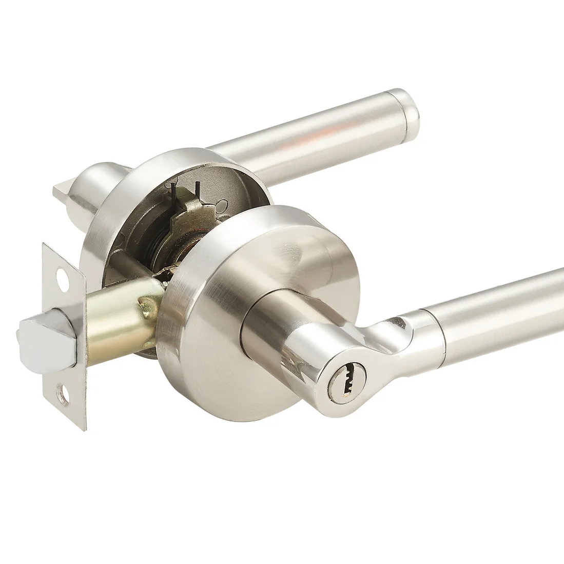 Zinc Alloy Door Handle with lock with key