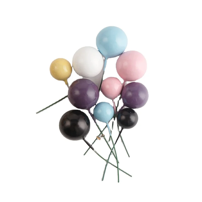 Multi color foam balls for cake decorative, Glitter foam balls