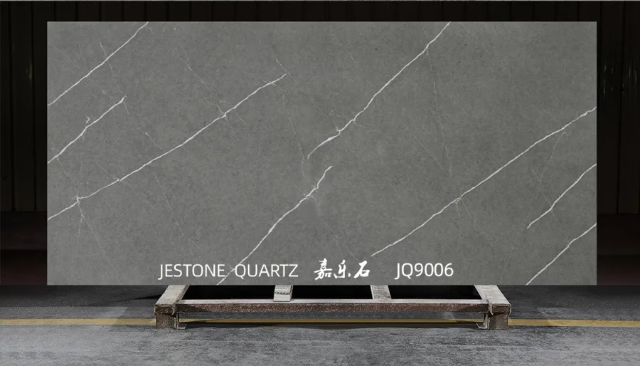 Environment-friendly Artificial Marble 3200*1600mm White Calacatta Quartz Slab For Countertop