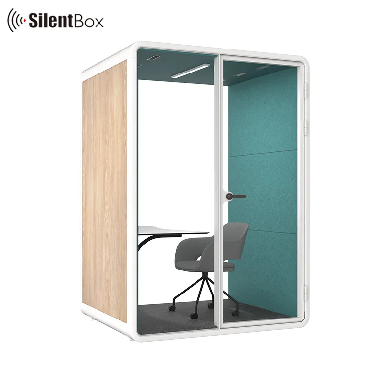 Acoustic pods movable privacy booth easy to assemble and disassemble with compact laminate furniture