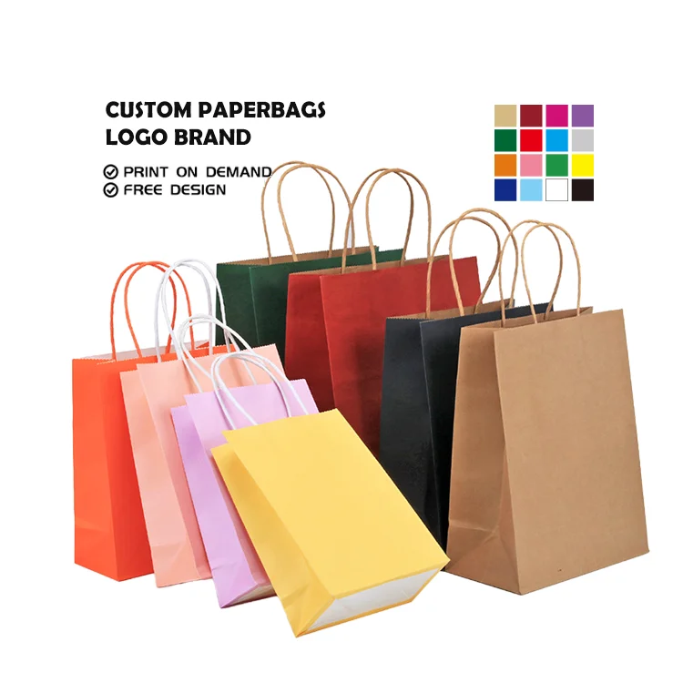 Biodegradable black and gold colorful motif printed paper bag luxury paper bag for clothes surgical gloves packaging