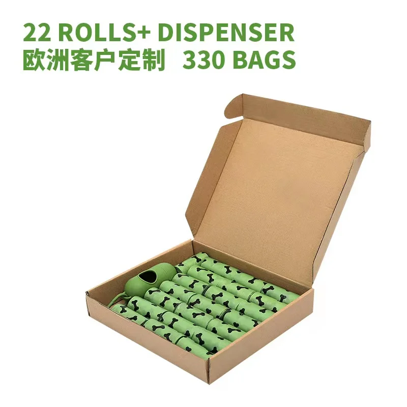 Biodegradable Compostable Dog Poop Dispenser Pet Pick-Up Waste Poo Bag for Dog