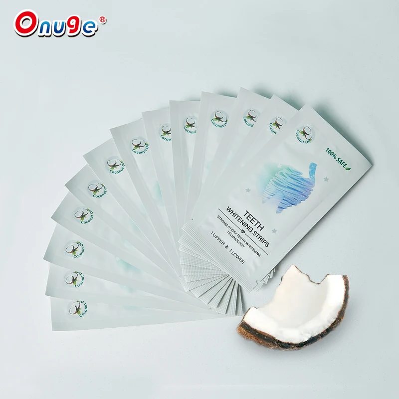 28Pcs 14Pairs Teeth Dental Whitening Double Elastic Gel Strips Dental Teeth Whitening Strips Peroxide