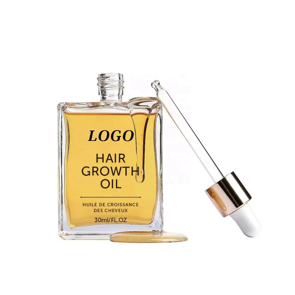 Private Label OEM Hair Care Smoothing Growth Serum Moisturizing Vegan Infused Hair Growth Oil Drops Biotin Honey Blueberry Hair