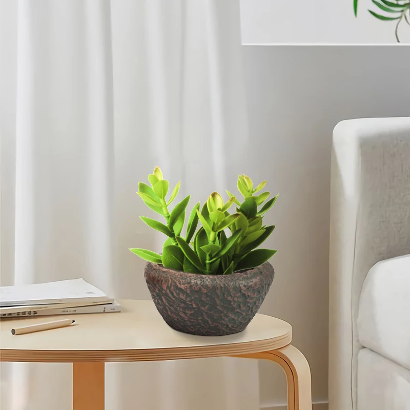 Greenship handmade noble and elegant artificial flower potted plastic pots for plants