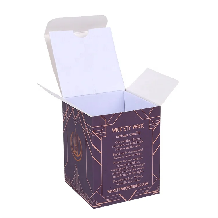 Factory Hot Sale Free Design Color Box Luxury Custom Soy Wax Candle Box Packaging Folding Small Cardboard Box for 10oz Candle