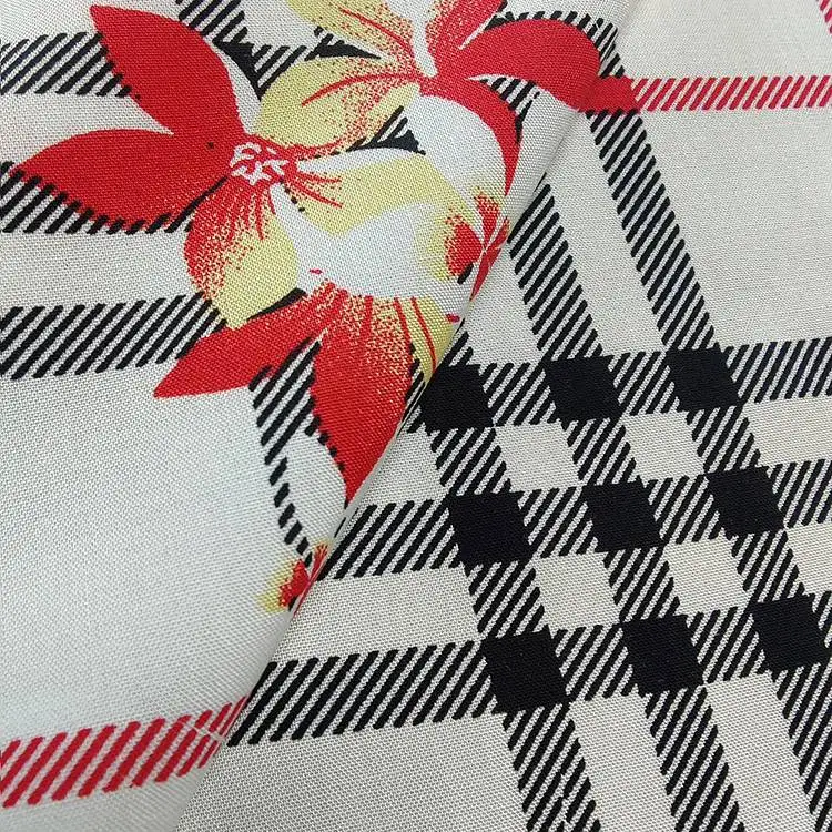 
Ecovero factories woven 45s rayon textile spun printed viscose shirt fabric for somali baati dress 