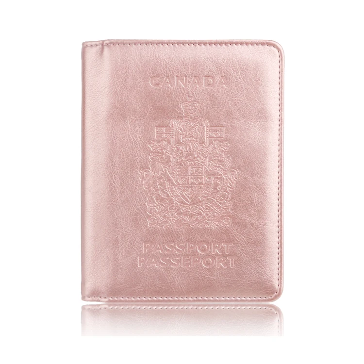 Wholesale Colourful Custom Logo Family Travel Credit Card Passport Cover Rfid Blocking Pu Leather Canada Passport Holder