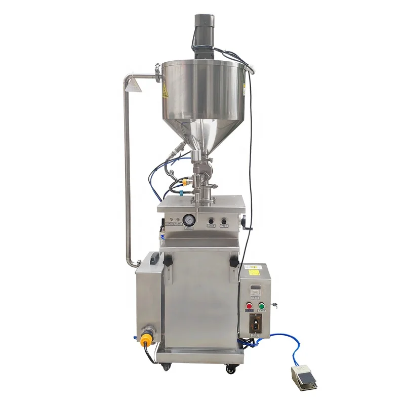 Semi-Automatic vertical Constant Temperature Paste  hair wax Filling Machine for Cream Lotion Ointment
