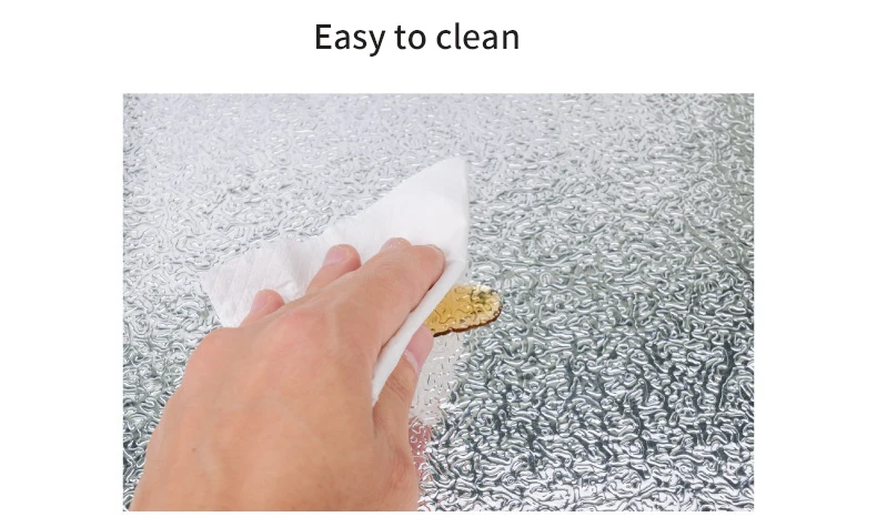 Wholesale durable High temperature resistance oil proof wall sticker for kitchen self adhesive aluminum foil wall sticker