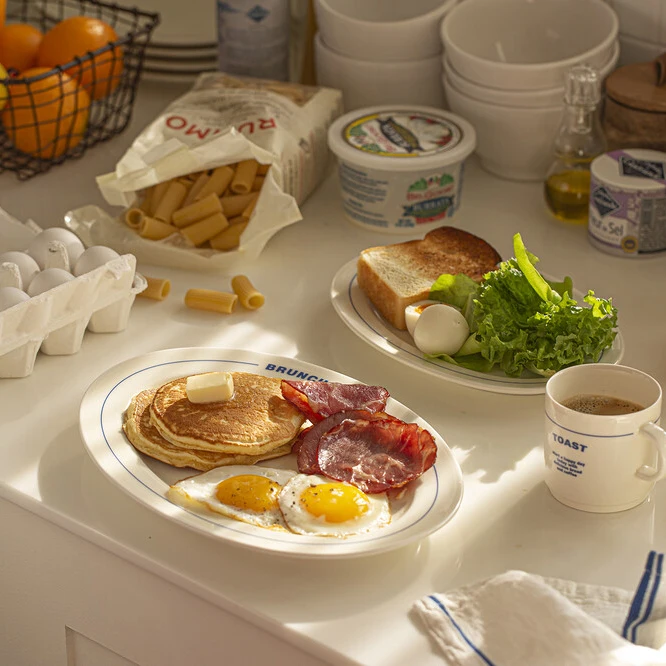 Wholesale oval customizable printed nordic serveware dish and plate custom tableware dinner ceramic plate for restaurant