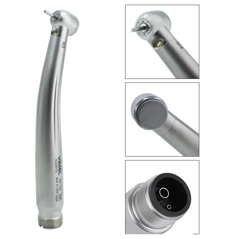 Air Turbine handpiece with  E-Generator MAX plus type Titanium Gold high speed LED dental handpiece