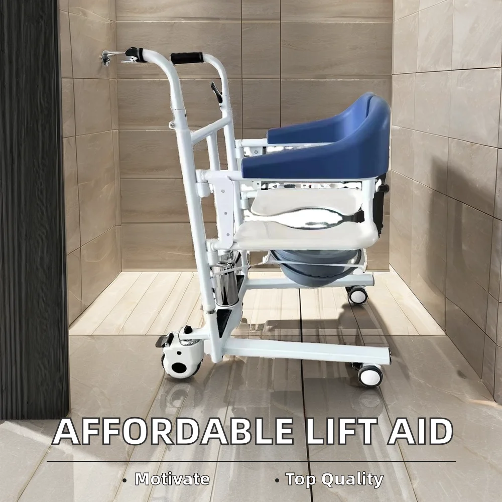 Multifunctional Hydraulic Lift Patient Transfer Chair Medical Commode Handicapped Invalid Bathroom Safety Equipment including