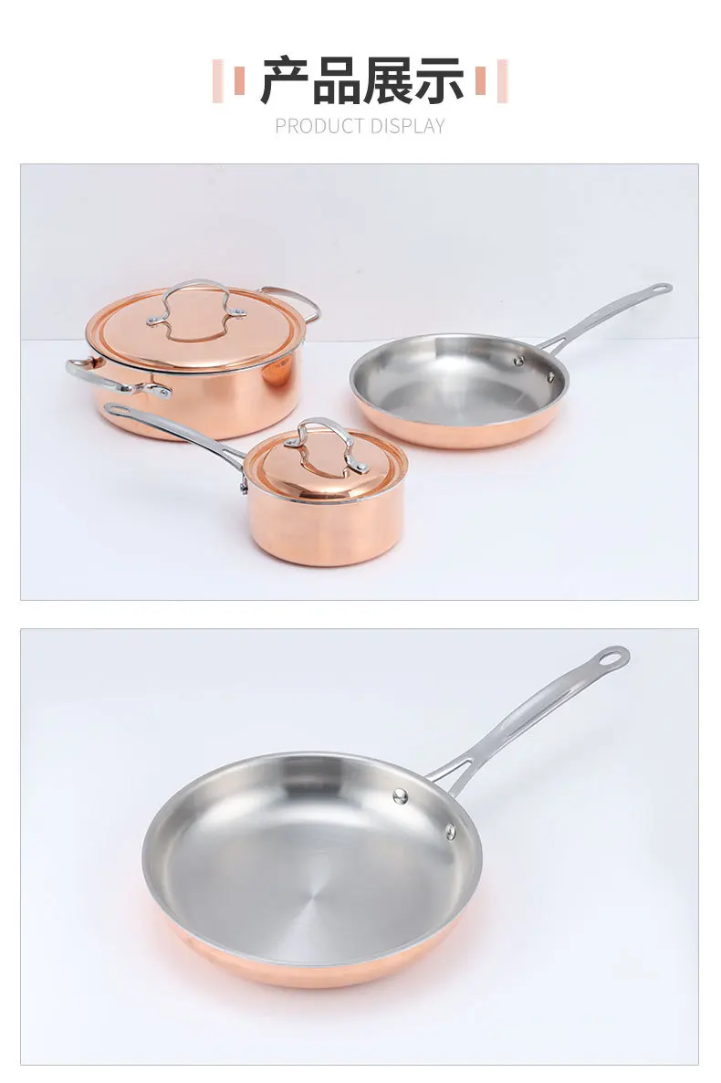 Popular Classic Fashion Copper Color Non Stick Ceramic Cooking Frying Pan Dishwasher Safe Panci With Stainless Steel Handle