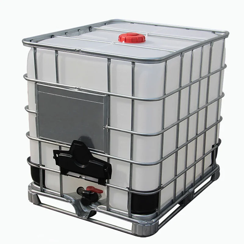 1000 л IBC HDPE Химический бак с металлическим каркасом 1 тонна Пластиковый бочонок контейнер для хранения воды