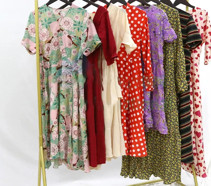 Wholesale Summer Casual Dresses Fashionable Stylish Floral Short Sleeve Dress Women Clothing Maxi Dresses