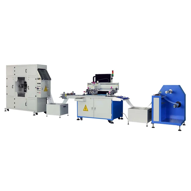 Conductive film roll to roll Screen Printing Machine For PET film OPP Paper adhesive stickers screen printer for sale